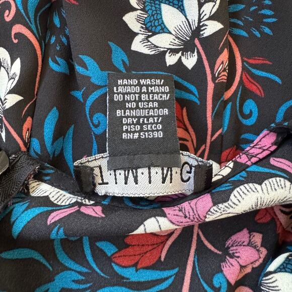 Vintage Y2K Timing Black Floral Print V-Neck Long Sleeve Romper - Picture 8 of 9